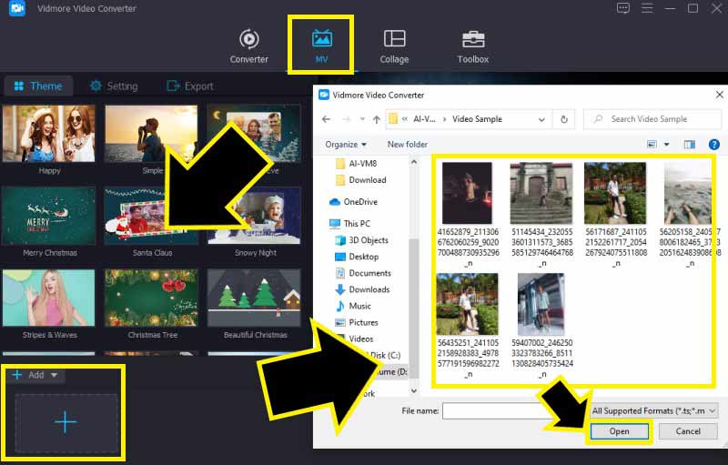 Fotos und Videos hinzufügen