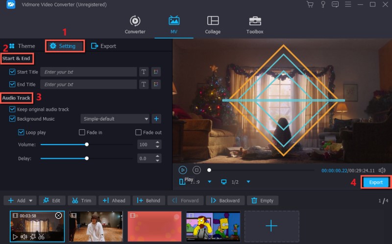 Einstellungen für MV anpassen