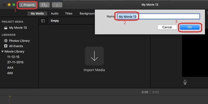 iMovie Mac Oberfläche