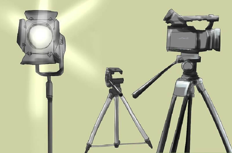 Ausrüstung für Actionfilm vorbereiten