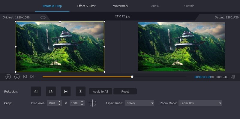 Vidmore Effekte anwenden