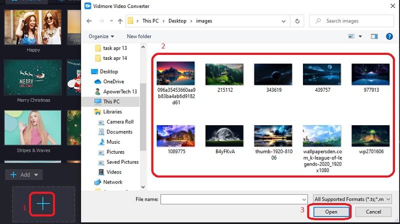 Vidmore Bilddateien hochladen
