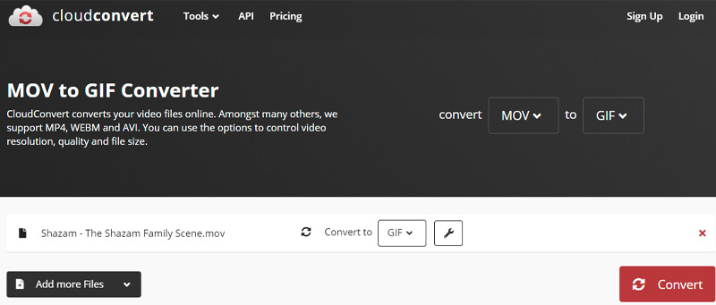 CloudConvert MOV zu GIF