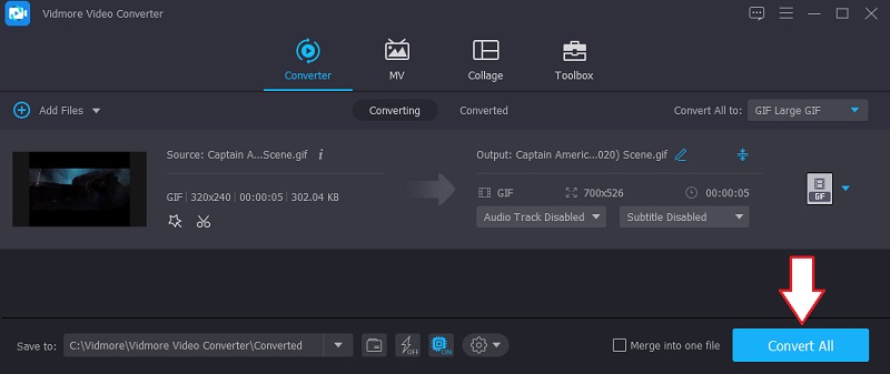 Vidmore VC GIF mit Text erzeugen
