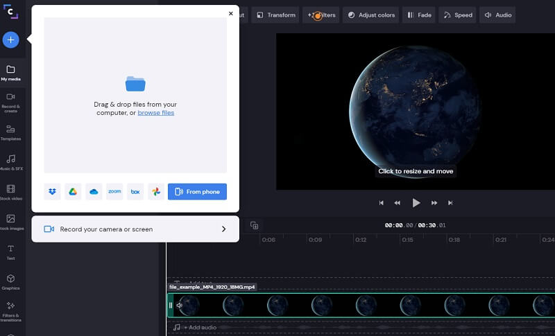 Clipchamp Video hochladen und bearbeiten