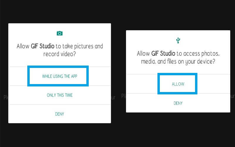 GIF Studio Berechtigung erteilen