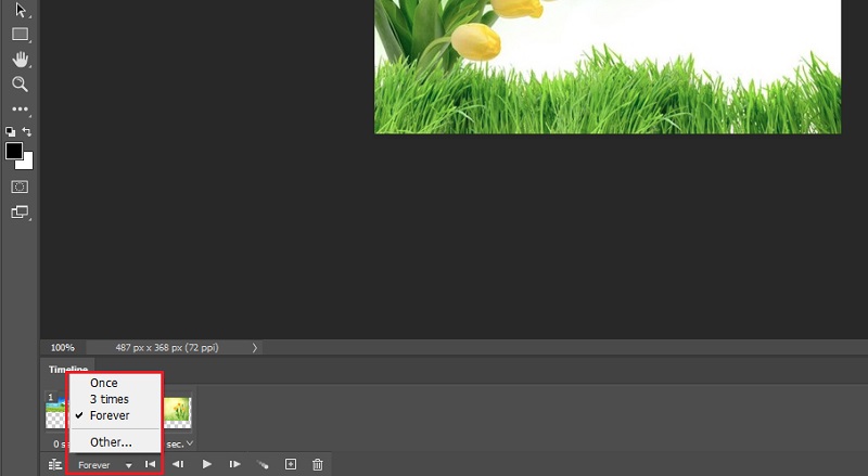 Photoshop-Framelänge