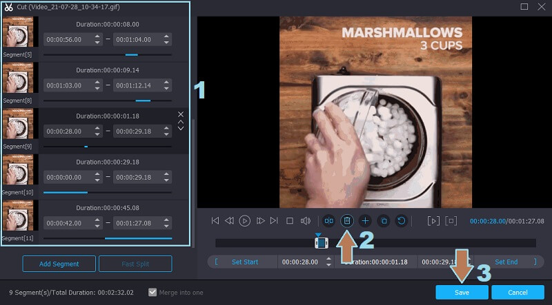 Vidmore VC GIF trimmen
