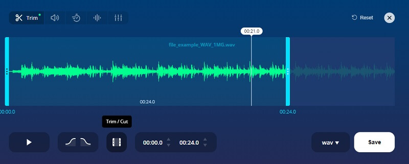 123Apps Audio Cutter Oberfläche WAV‑Konverter