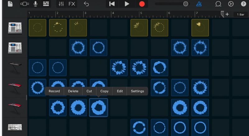 GarageBand Oberfläche Music Cutter