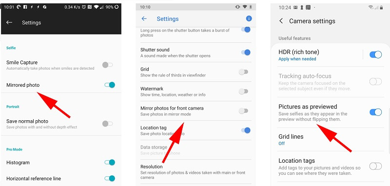 Frontkamera spiegeln – So spiegelst du die Frontkamera auf Android