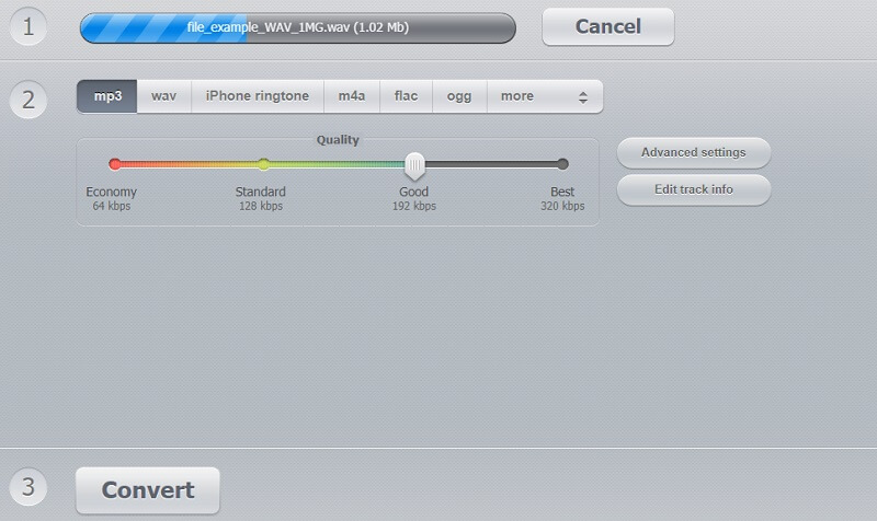 Online Audio Converter Convert WAV in MP3