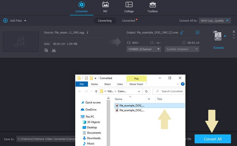 Vidmore Vc Datei konvertieren OGG Zu WAV