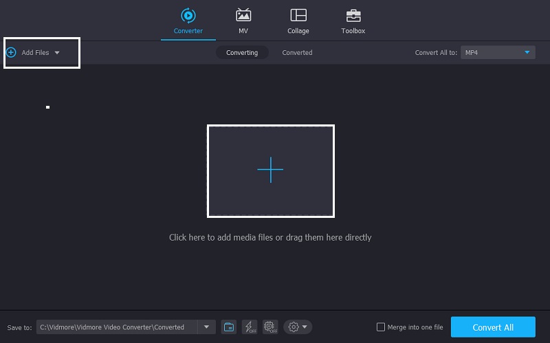 Vidmore VC – Video-drehen-App Dateien hinzufügen