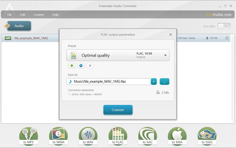 Freemake Audio Converter Oberfläche