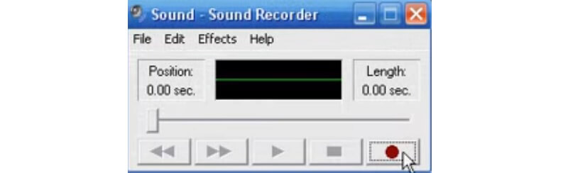 Sound Recorder Aufnahme starten