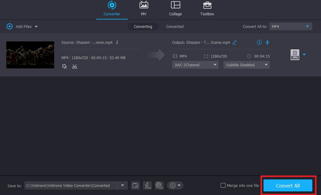 Vidmore gespeichertes, gespiegelt ausgegebenes Video