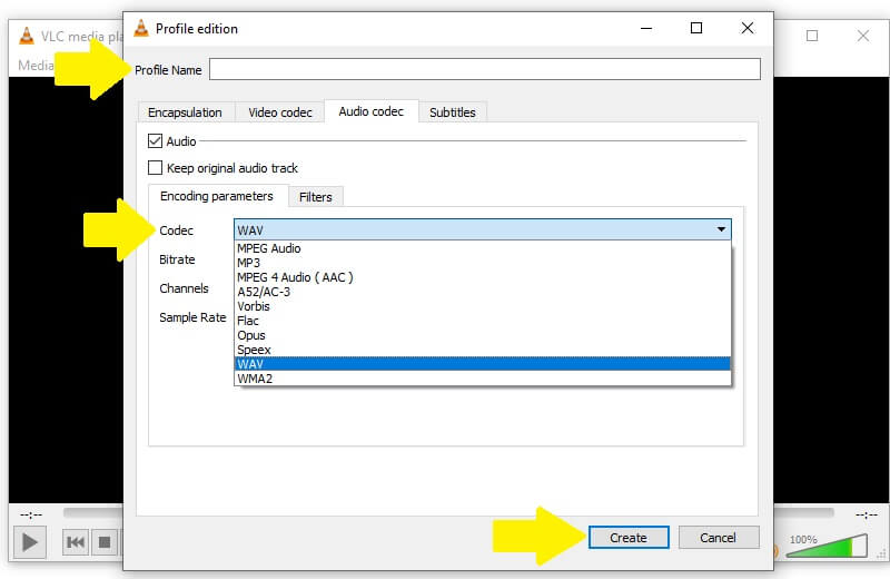 VLC Media Player Profil erstellen