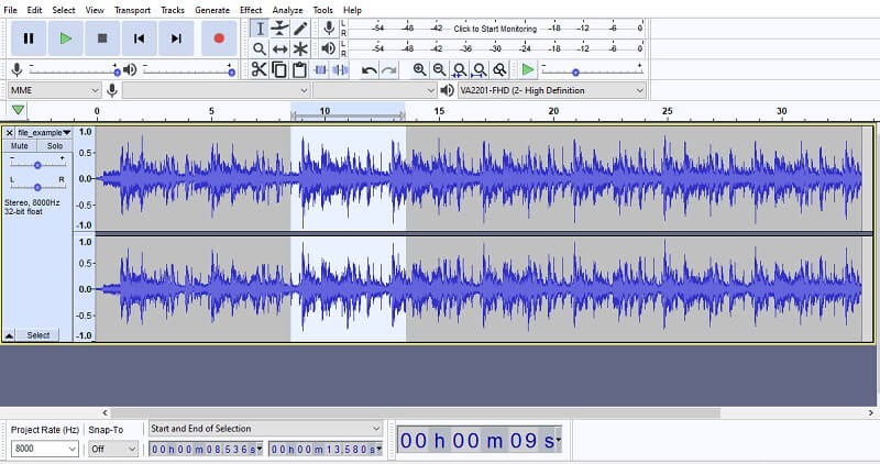 Audacity M4A‑Datei schneiden
