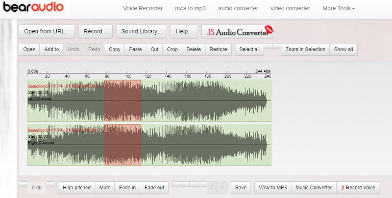 Bear Audio Tool Web-Oberfläche