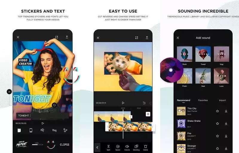 CapCut‑Oberfläche