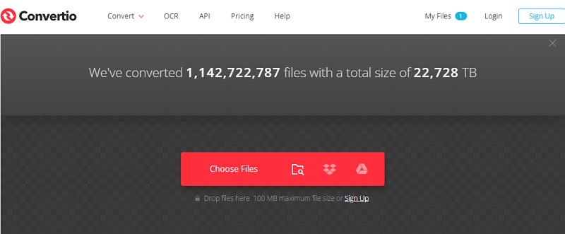 Convertio M4B-Datei hinzufügen