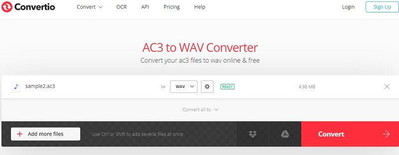 Convertio AC3 in WAV konvertieren
