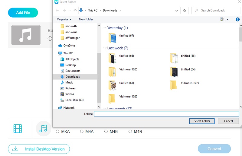 Online‑Vidmore in WMA konvertieren