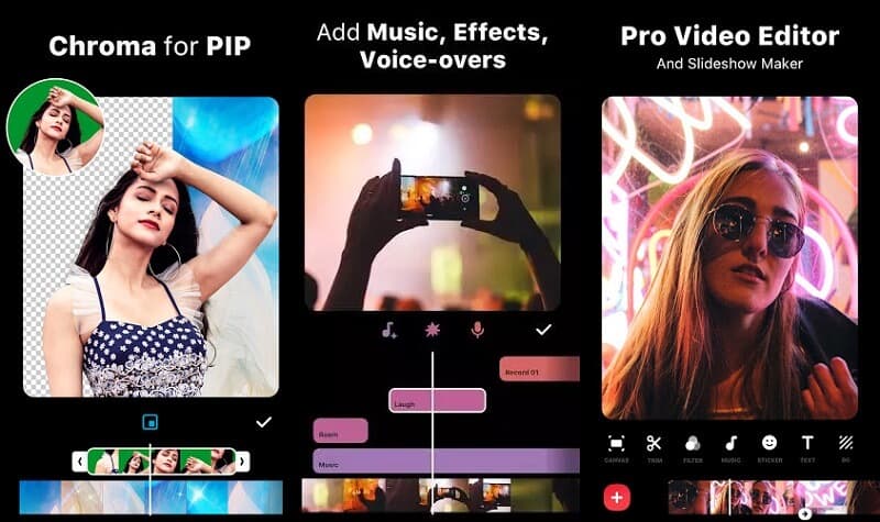 Die InShot‑Oberfläche