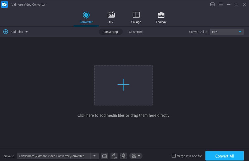 Aufgezeichnete Datei in Vidmore hochladen
