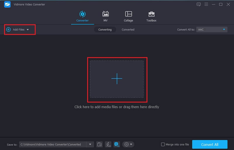 Vidmore Datei hinzufügen