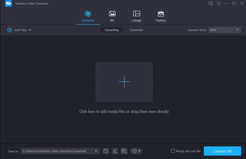 Vidmore MOV-Dateien hinzufügen