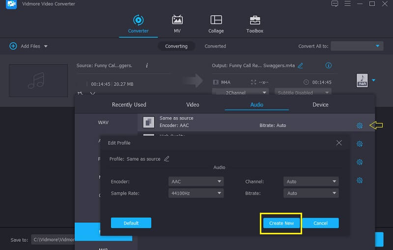 Vidmore Qualität anpassen