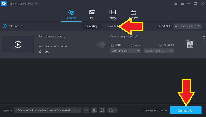 Vidmore AAC in AIFF konvertieren