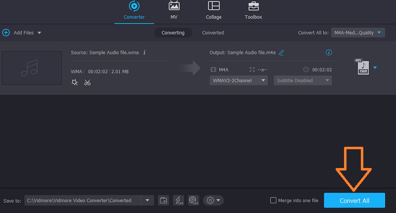 Vidmore AIFF in M4A konvertieren