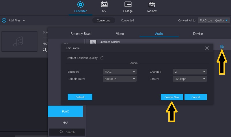 Vidmore Audio-Profil anpassen