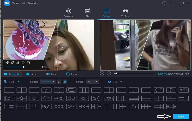 Vidmore-Mehrfachbildschirm exportieren