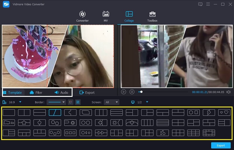 Vidmore-Mehrfachbildschirm erstellen