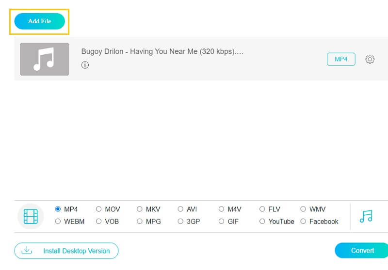 Vidmore Online Dateien hinzufügen