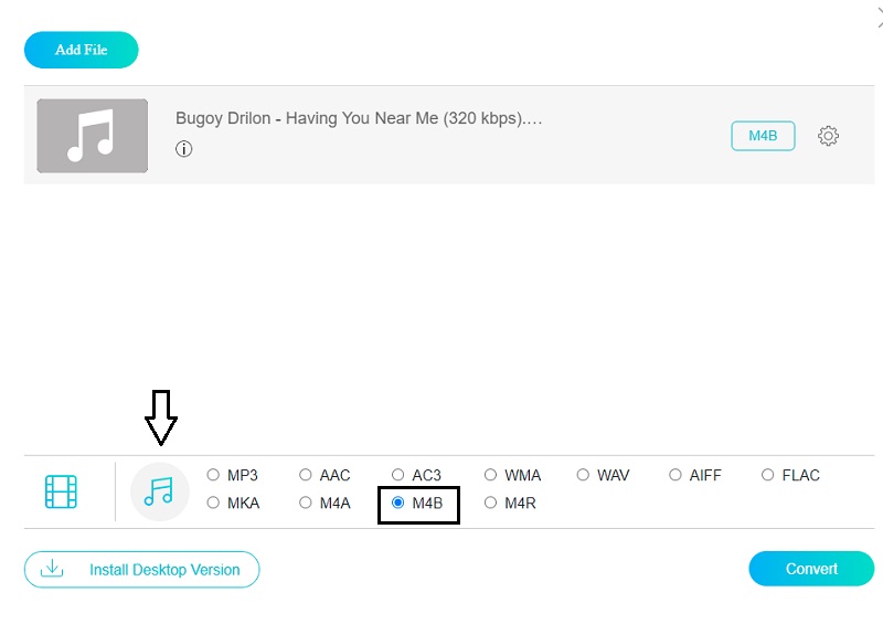 Vidmore Online Format auswählen