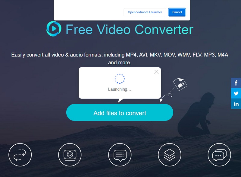 Vidmore Online-Launcher starten