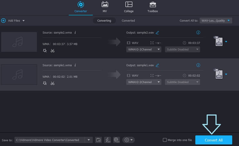 Vidmore VC Bearbeitete Datei speichern