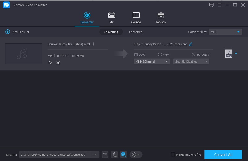 AAC-Datei komprimieren Vidmore