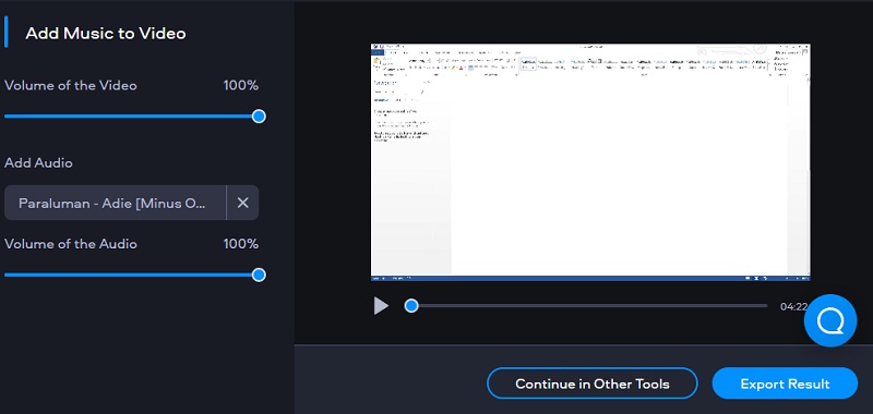 Fastreel Ergebnis exportieren