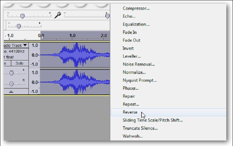Wie man Audio in Audacity umkehrt