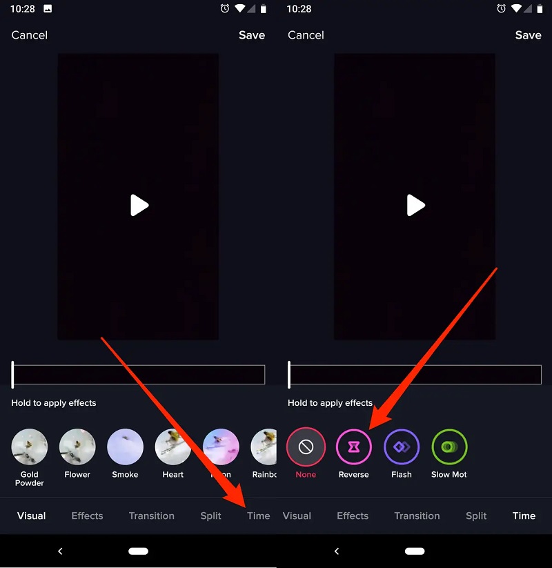 Wie man Audio in TikTok umkehrt
