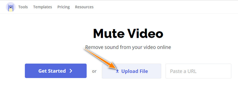 Datei bei Kapwing hochladen