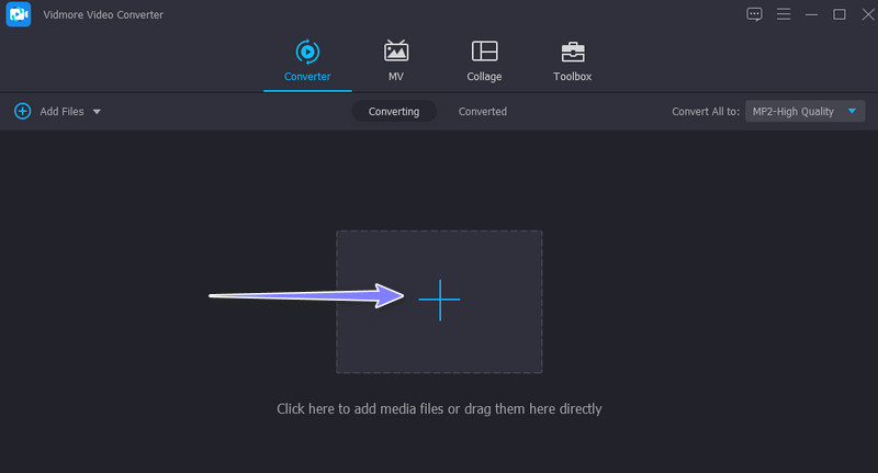 Vidmore MP2-Datei hinzufügen