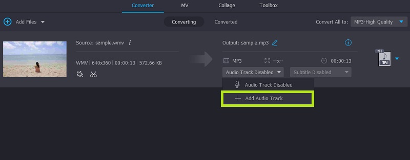 Vidmore MP3‑Dateien hinzufügen