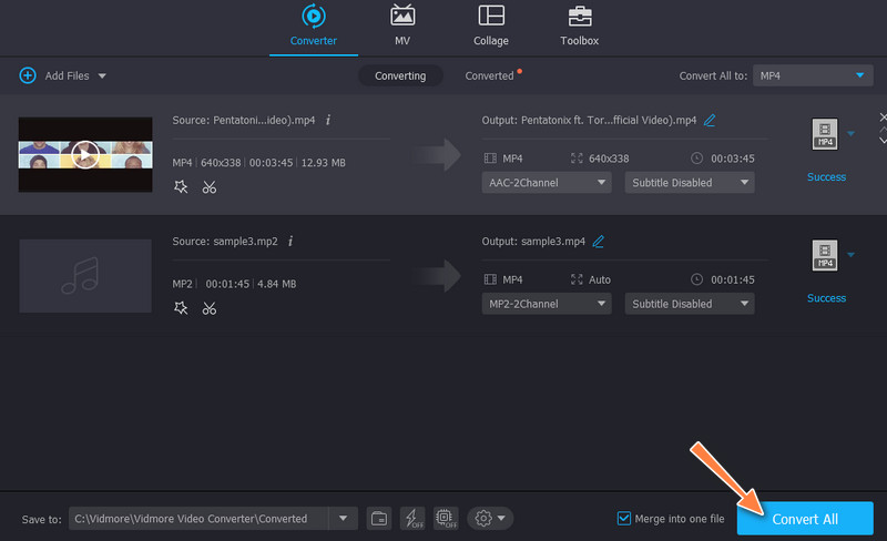 Vidmore Vorgang bestätigen